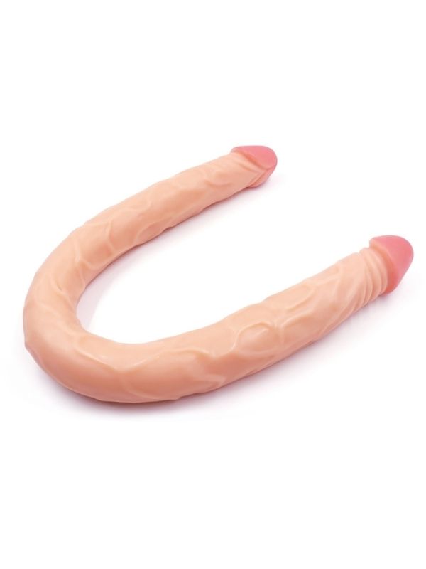  Ten Rengi 55 cm Çift Taraflı Dildo Model No:1034