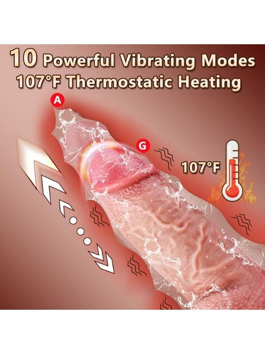  Thrusting Huge Thick Dildo Vibratör 21 Cm