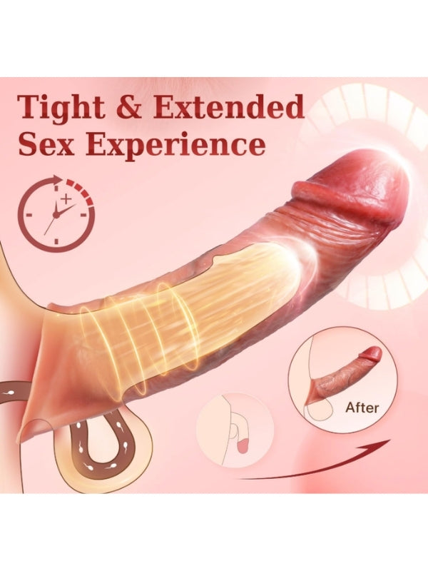  Uygulama ve Uzaktan Kumandalı Şarjlı Gerçekçi Silikon Penis Kılıfı