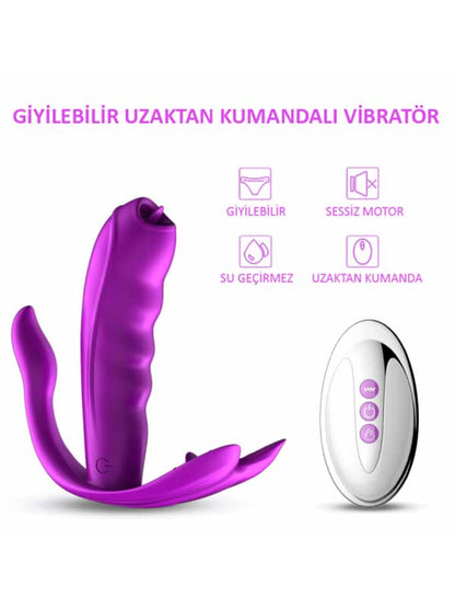 FoxShow Giyilebilir Kumandalı Titreşimli G-Noktası ve Klitoris Uyarıcı Vibratör