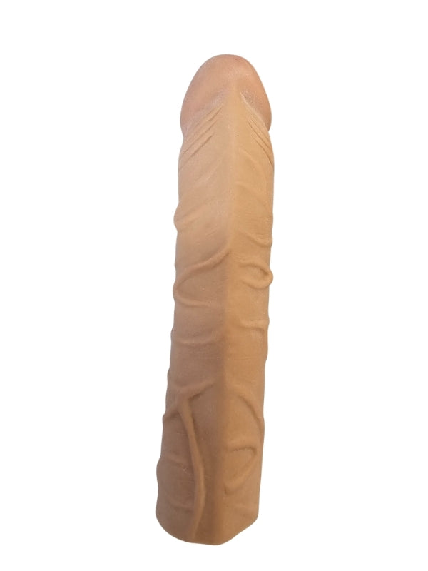 Gerçekçi Melez Penis Kılıfı Et Dokusunda 17 cm