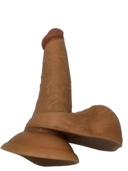 Gerçekçi Testisli Melez Dildo 18 cm