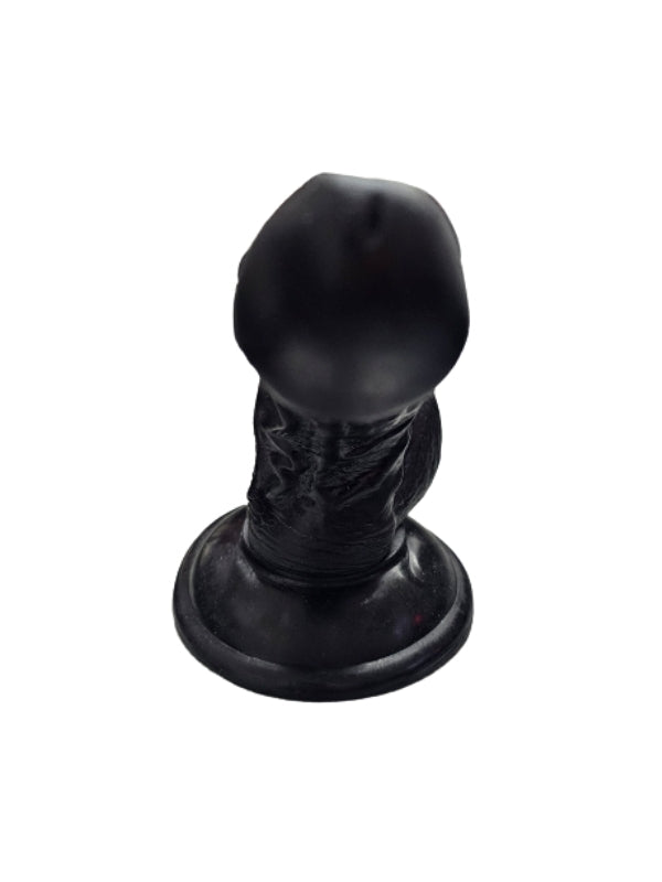 Gerçekçi Testisli Siyah Dildo 16 cm