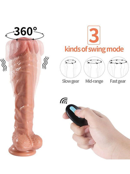 Jihad Knight Uzaktan Kumandalı Şarjlı Realistik Penis Döner Başlı 25.5 cm