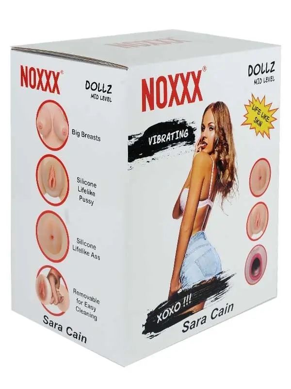 Noxx Sara Cain 3D Yüzlü Reslistik Vajina Anüslü 3 İşlevli Şişme Kadın