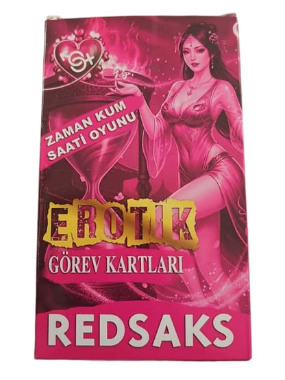 RedSaks Zaman Kum Saati Çiftler Oyunu – 1 Dakikalık Tutku ve Eğlence Görev Kartlarıyla Romantik Oyun Seti