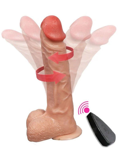 Shequ Bronte Şarjlı Döner Başlı Realistik Dildo Uzaktan Kumandalı 20.5 cm